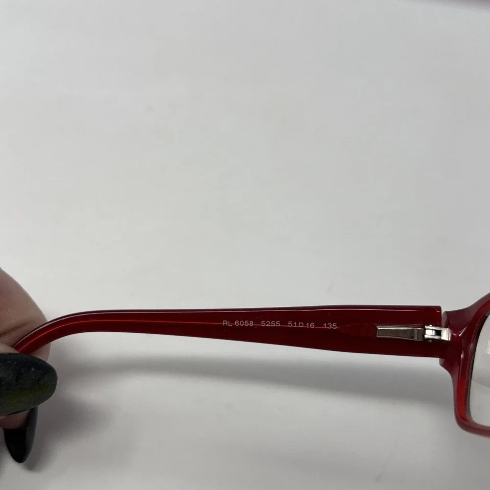 RALPH LAUREN RL6058 5255 Italy Tortoise/Red‎ Eyeglasses Frame 51-16-135 mm
